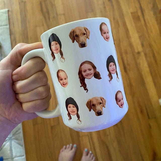 Multiface mug, photo mug, mom mug, grandma, grandpa, dad mug, coffee mug, grandkids, siblings