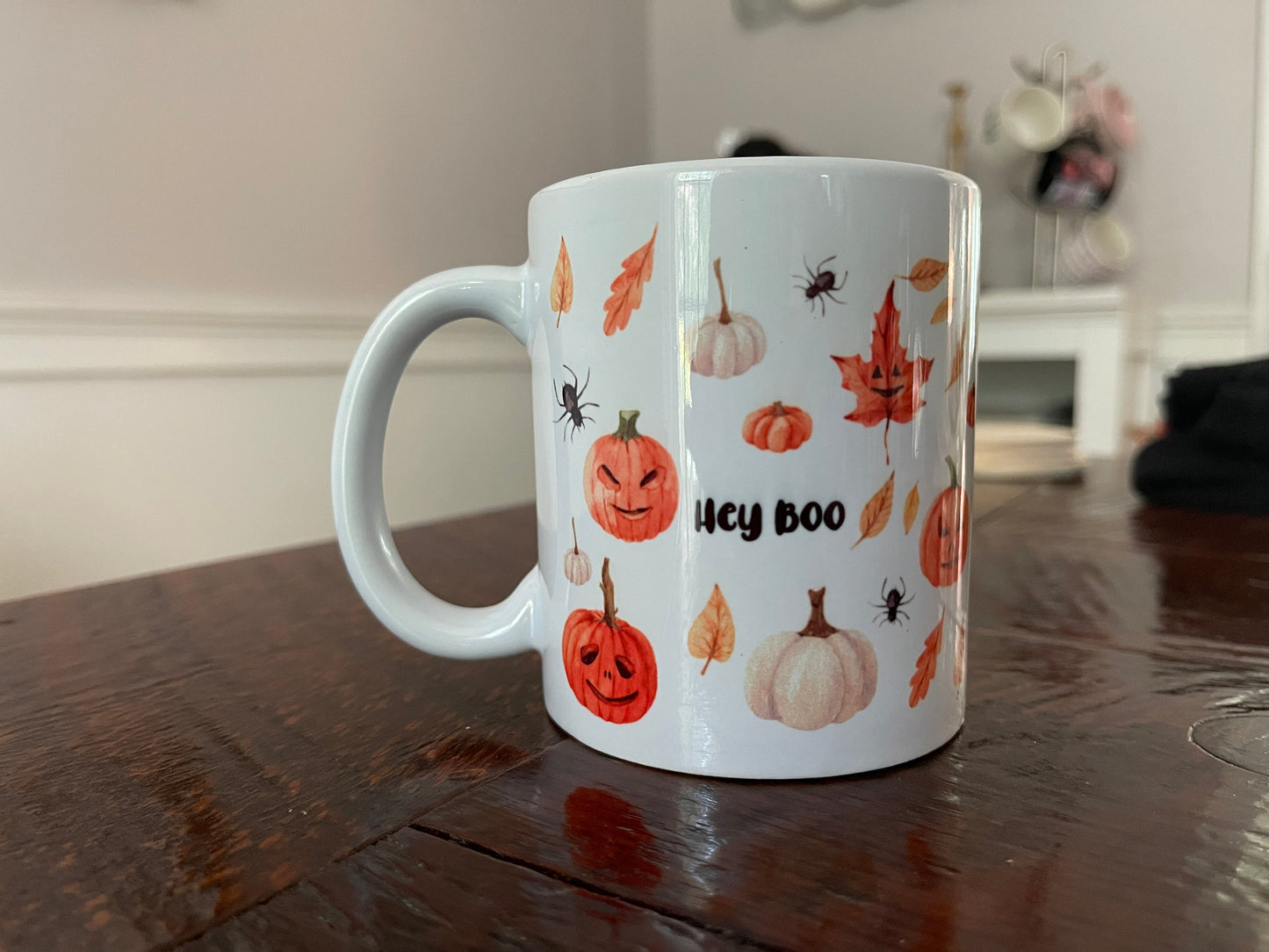 Hey Boo Fall Mug, Pumpkin mug, Autumn Mug, spooky season