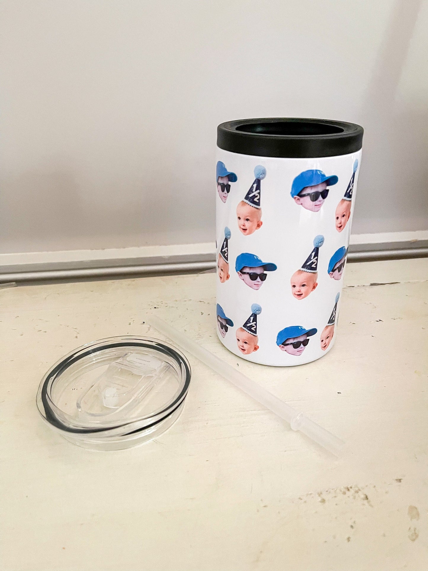 Multiface dual purpose can cooler, photo cup, mom cup, grandma, grandpa, dad cup, beer hugger, grandkids, Bachelorette, Bachelor party