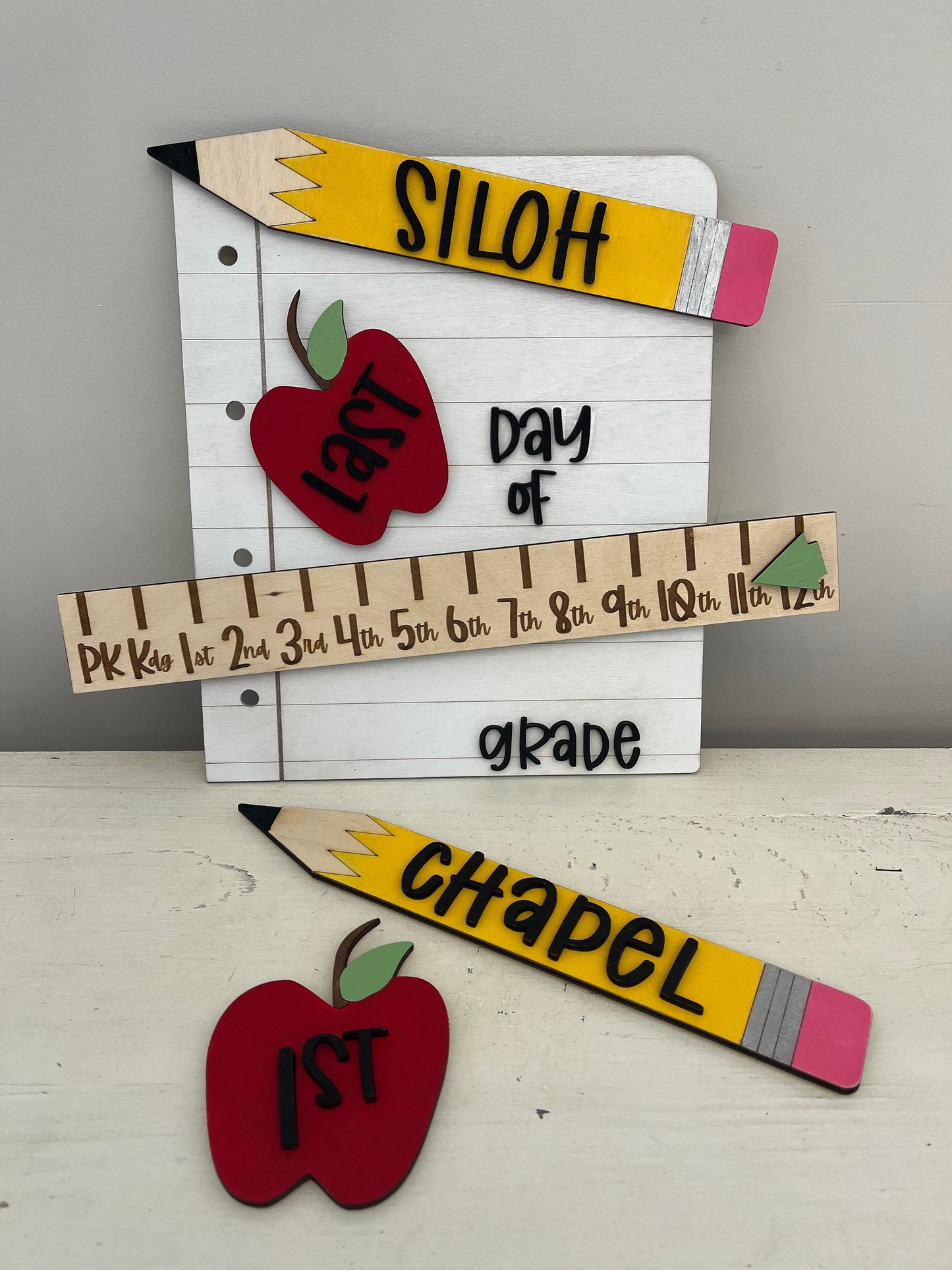 Personalized First Day of School Sign, Back To School Reusable Sign, 1st day of school, 100th day of school, Last day of school, Wood Sign