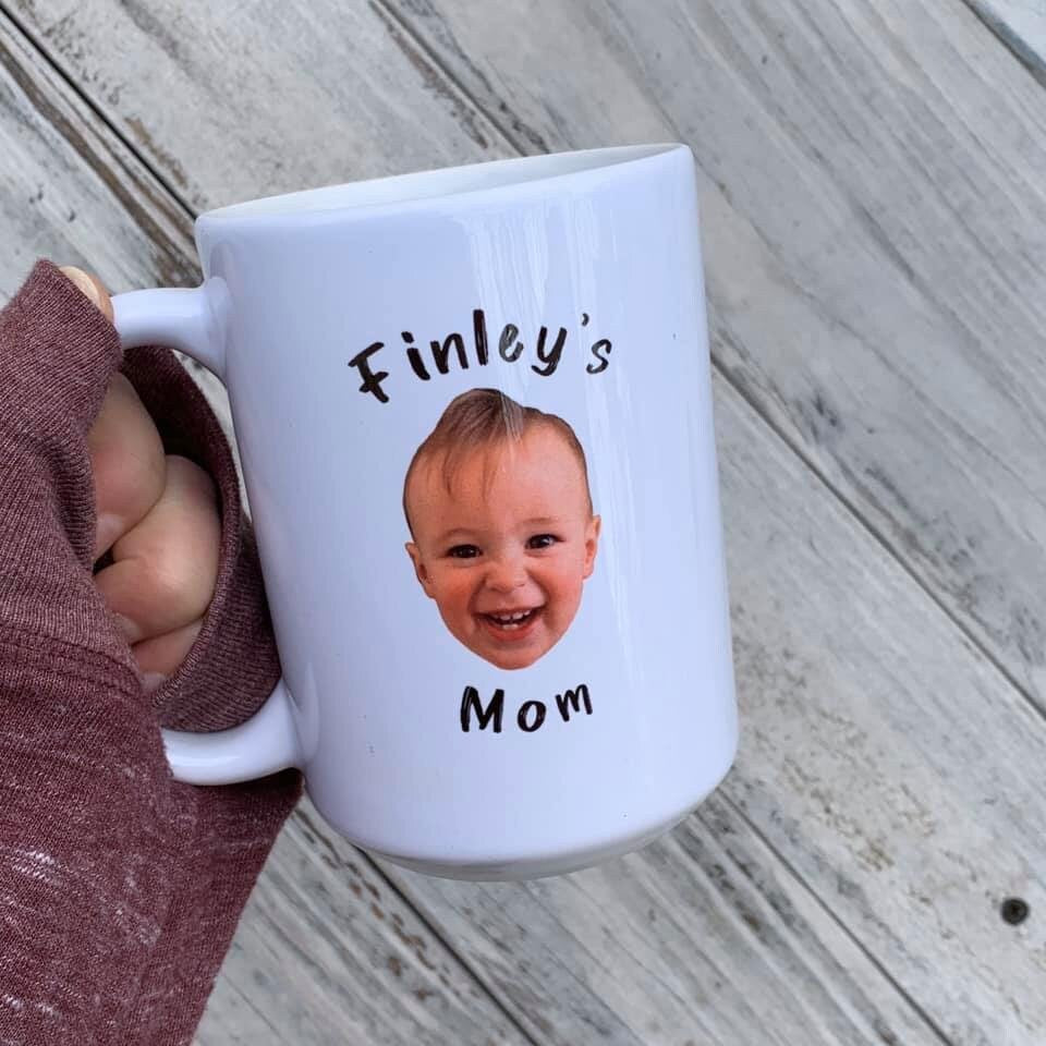 Personalized with your baby's photo, Baby Mug, Coffee Mug, Mug for Mom, Mug for Dad, Grandparent Gift, Grandma, Grandpa - FREE SHIPPING