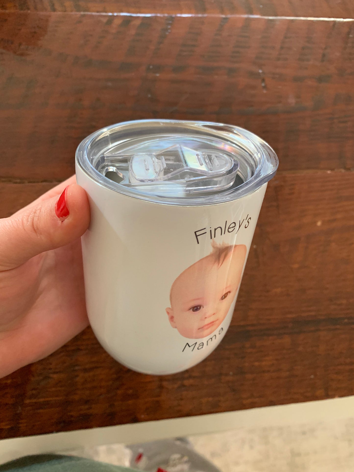 Personalized with your baby's photo, Baby Mug, Wine Tumbler, Mug for Mom, Mug for Dad, Grandparent Gift, Grandma, Grandpa