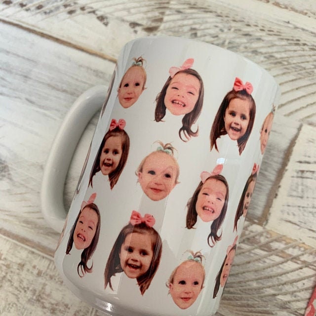 Multiface mug, photo mug, mom mug, grandma, grandpa, dad mug, coffee mug, grandkids, siblings