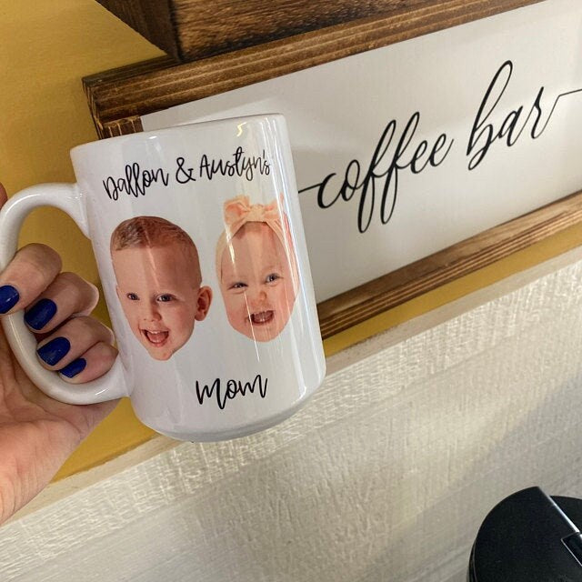 Personalized with your baby's photo, Baby Mug, Coffee Mug, Mug for Mom, Mug for Dad, Grandparent Gift, Grandma, Grandpa - FREE SHIPPING