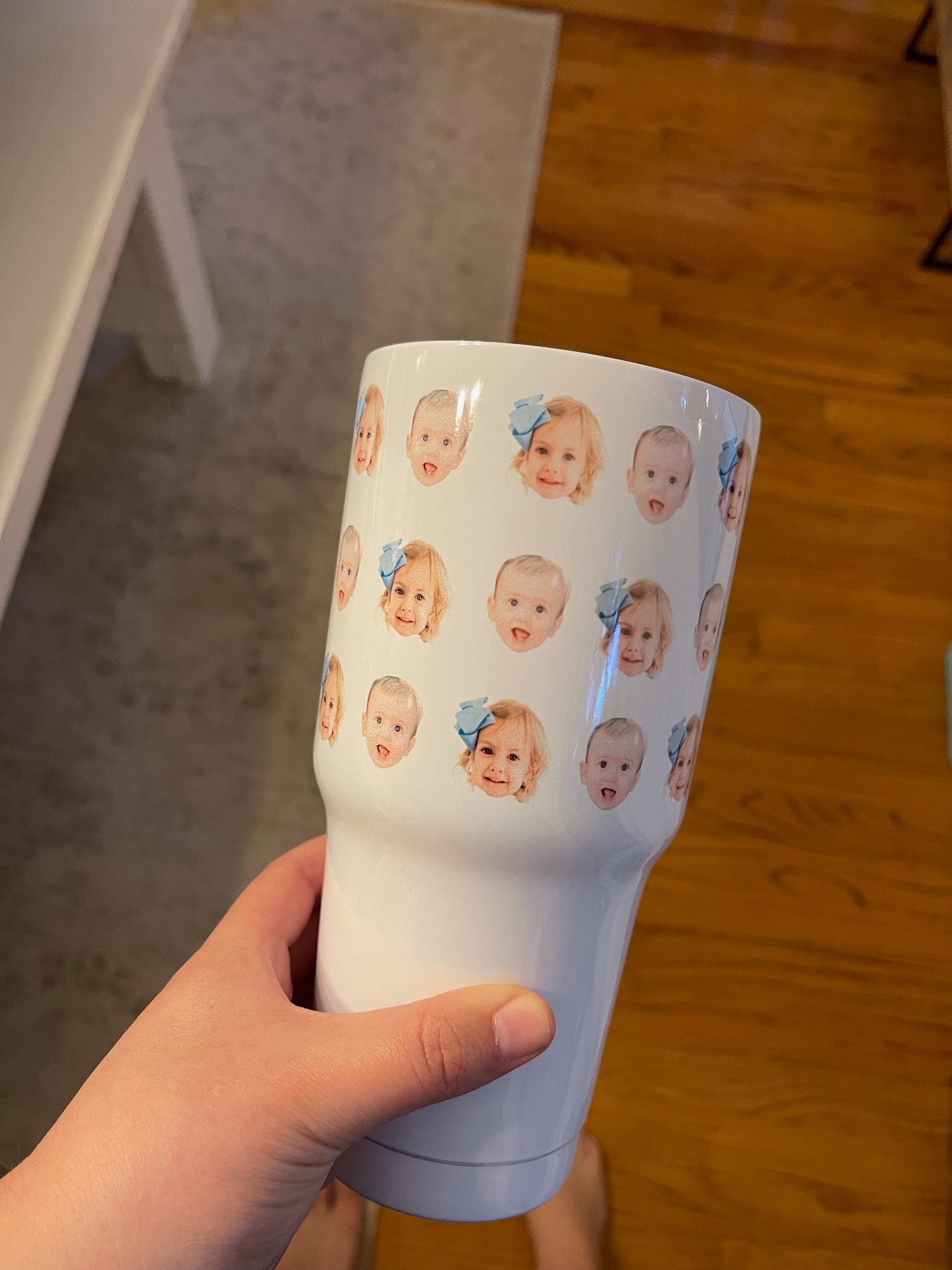 Personalized with your baby's photo, Multi Face Baby Tumbler, Travel Mug, Cup for Mom, Cup for Dad, Grandparent Gift, Grandma, Grandpa