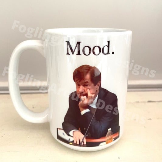 MOOD Mug, Ben Chew, Johnny Depp, Mug, Lawyer Mug, Middle finger up