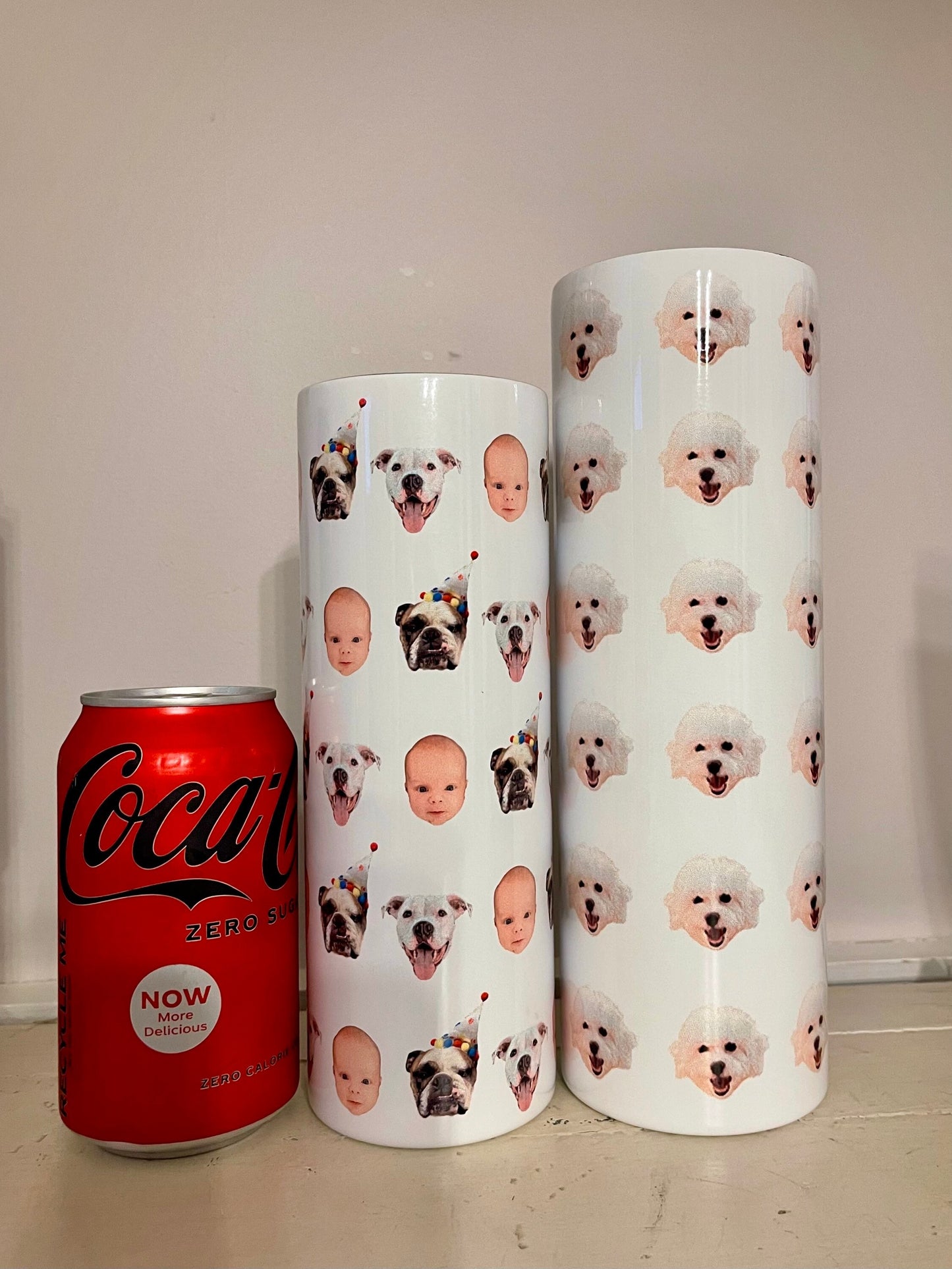 Custom Tumbler with Baby Face, pet face, kids faces, Mothers day