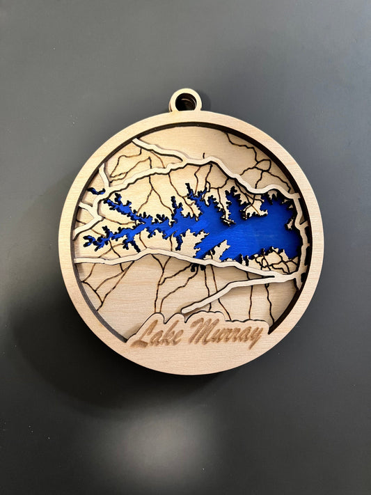 Lake Murray Ornament, Christmas Ornament, South Carolina, Lexington, Chapin, Gilbert