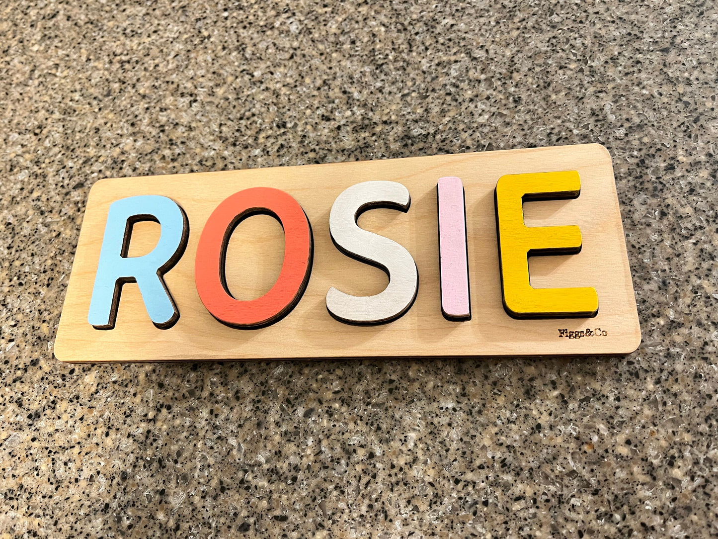 Wooden Name Puzzle, Valentines, Easter Gift for Kids, Basket Stuffer, Puzzles for Toddlers, Montessori, First Birthday Gift, Baby Shower