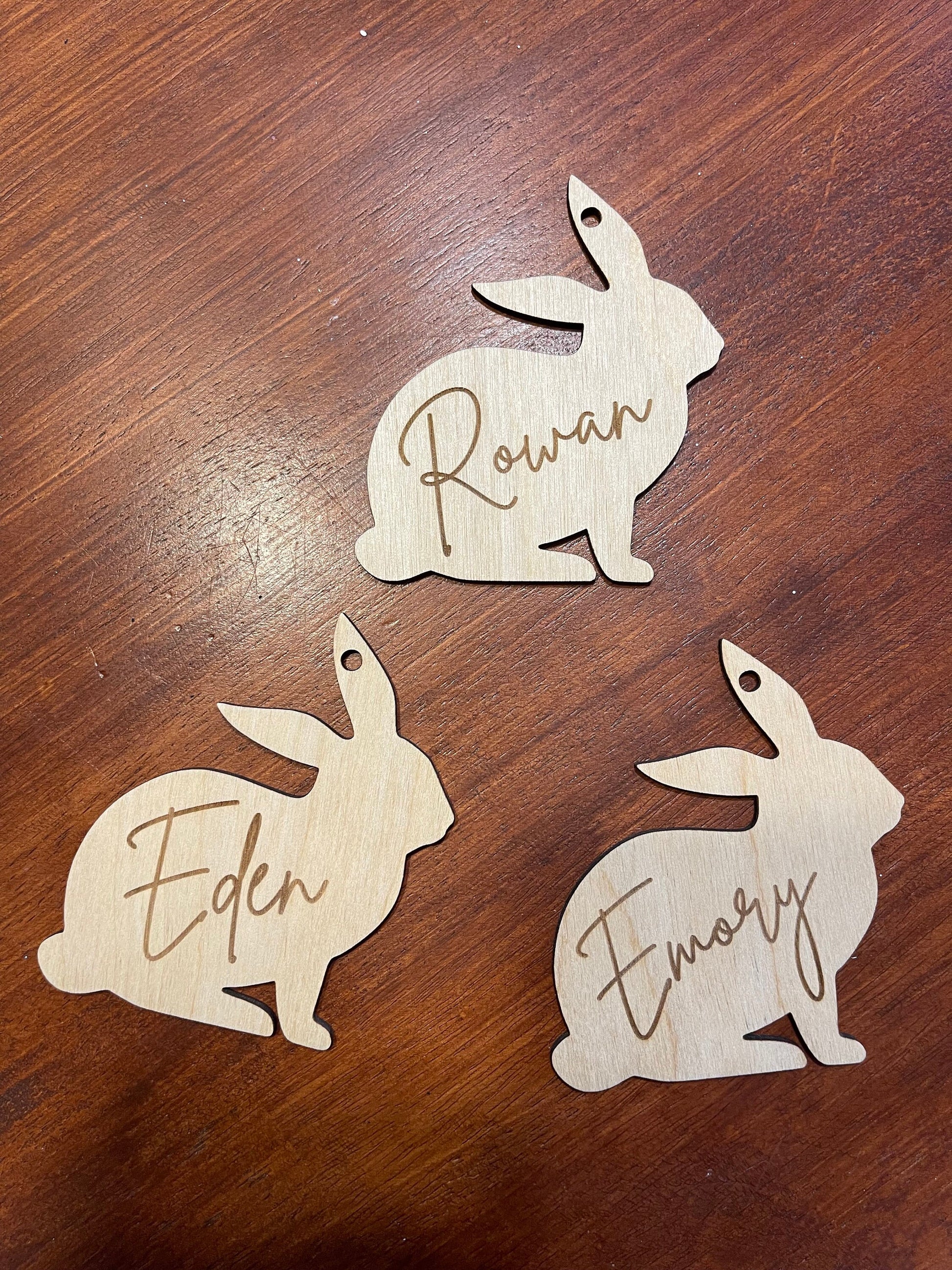 Easter Basket Tags, Personalized Bunny Easter Basket Tag, Custom Easter Place Card Name, Easter Basket Name Charm